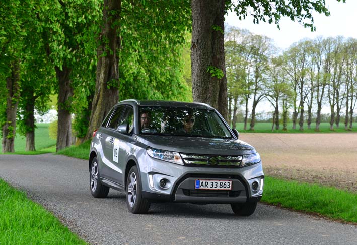 Hans Kolby Hansen og Jan Østergaard i den nye Suzuki Vitara 1.6 D på vej mod tredjepladsen
(Foto: Morten Dam)